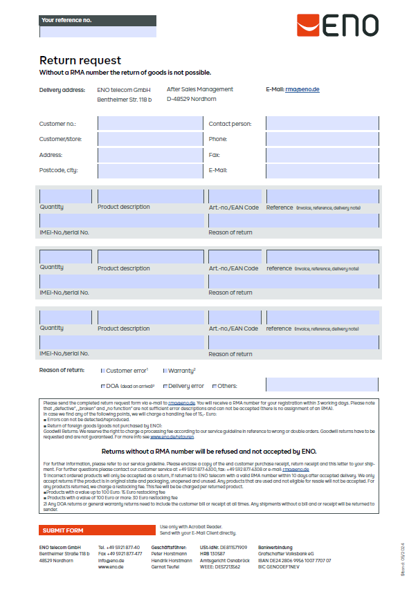 Returns request